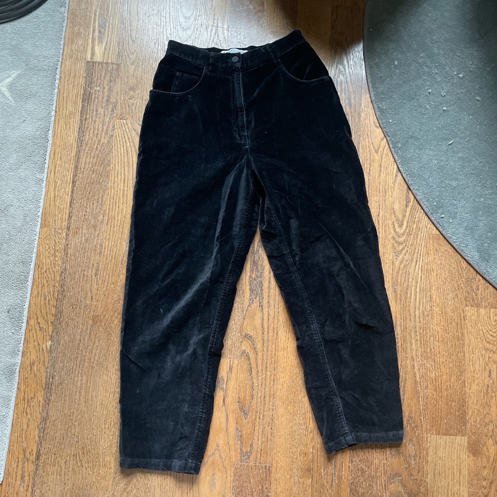 Vintage black velvet pants
